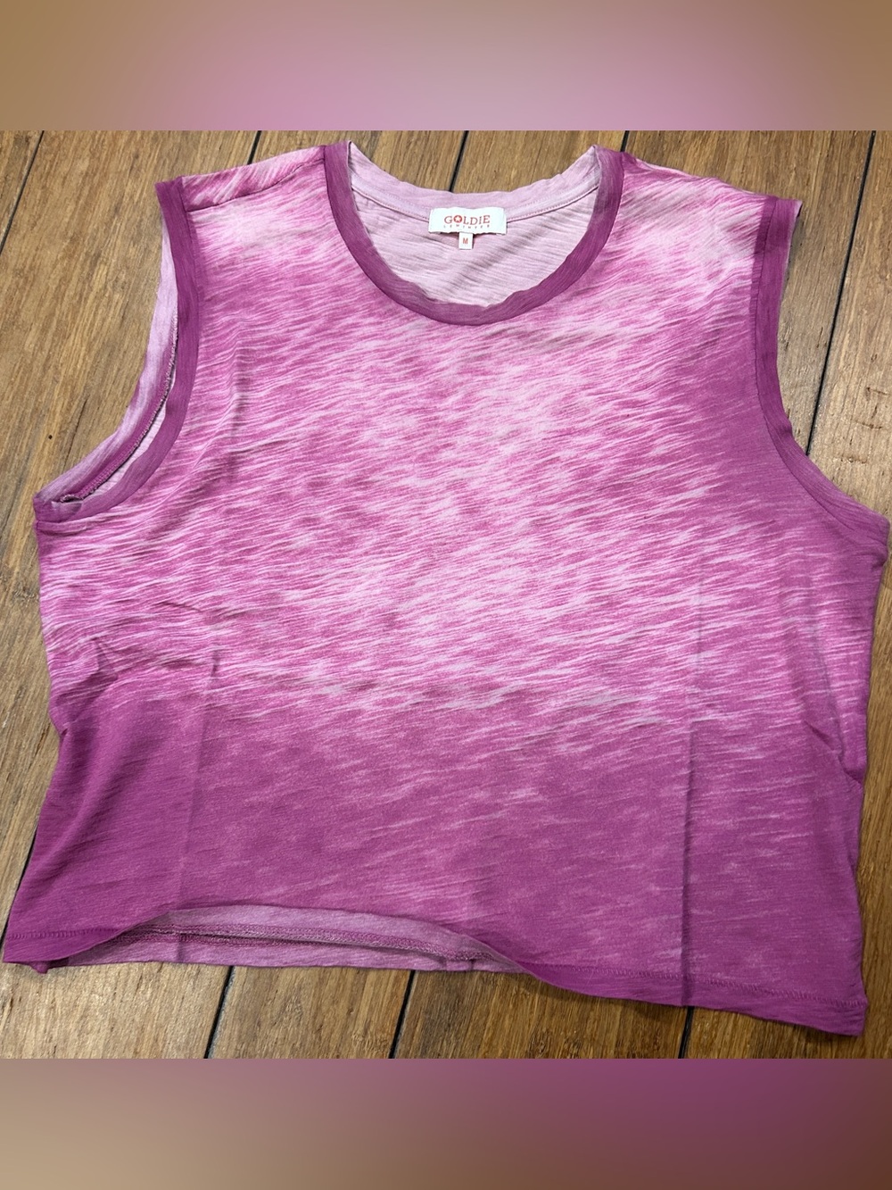 Goldie cropped muscle tank. NIB
